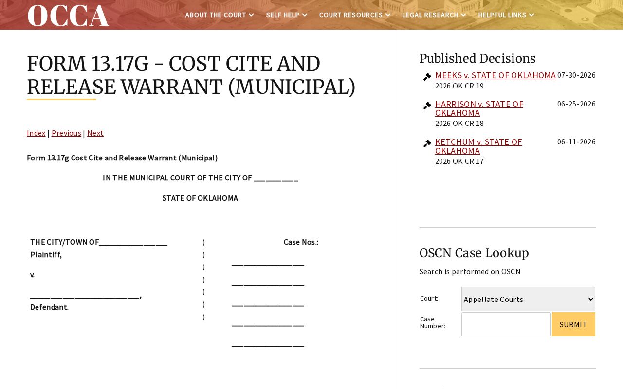 Woods County bench warrant lookup municipal cite and release form