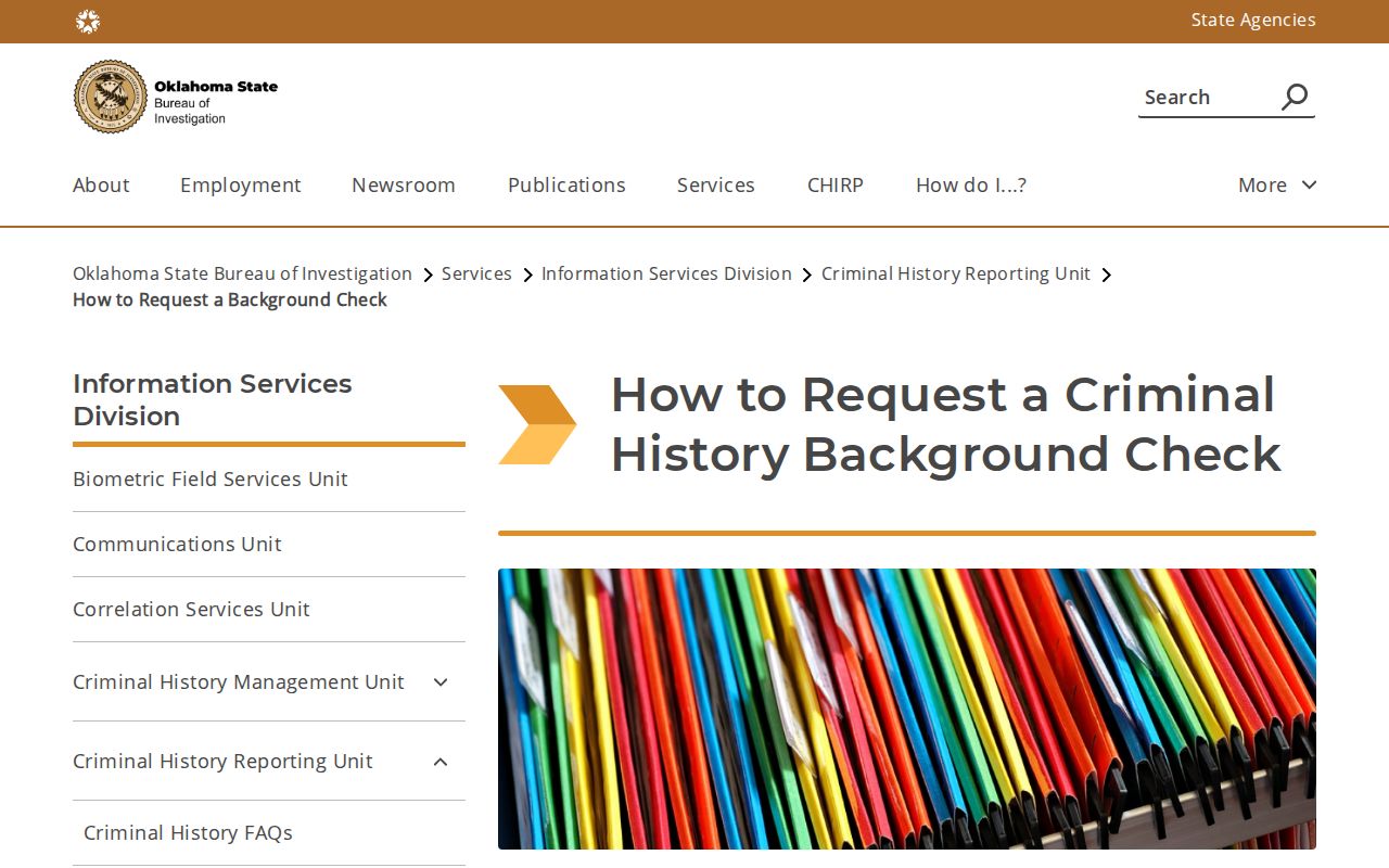 Woods County active warrant search OSBI record request routes
