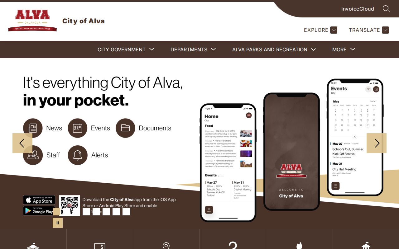 Woods County city court warrant City of Alva official navigation