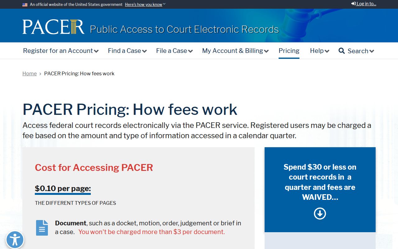 Woods County active warrant search PACER federal record pricing